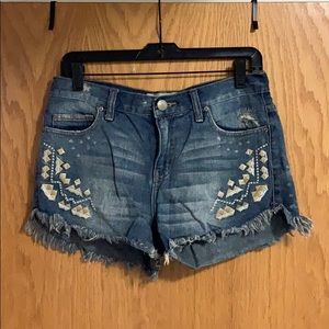 Free People jean shorts